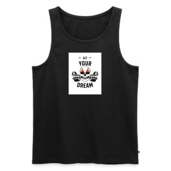 Gym, your dream is yours. - Men's Premium Organic Tank Top - black - Front - Michal (187cm)
