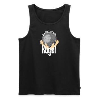Boule...die Welt ist eine Kugel - Männer Premium Bio Tank Top - Schwarz - Vorne - Michal (187cm)