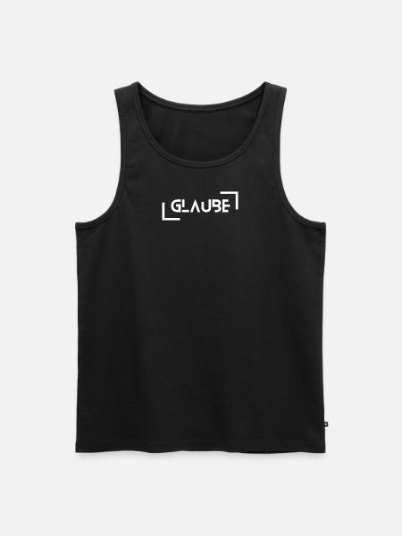 Glaube - Männer Premium Bio Tank Top - Schwarz