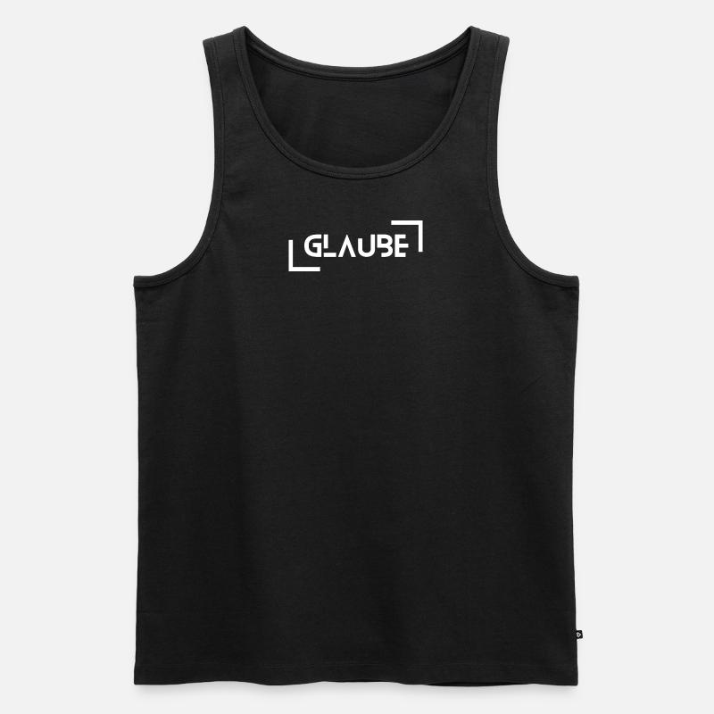 Glaube - Männer Premium Bio Tank Top - Schwarz