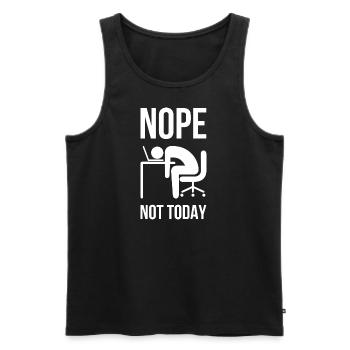 Nope not today - Nein heute nicht. Faul auf Arbeit - Männer Premium Bio Tank Top - Schwarz - Vorne - AI Model Male 178 light (178cm)