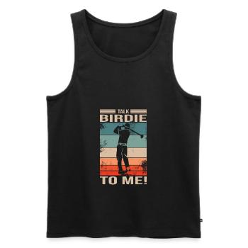 Golf - Männer Premium Bio Tank Top - Schwarz - Vorne - AI Model Male 178 light (178cm)