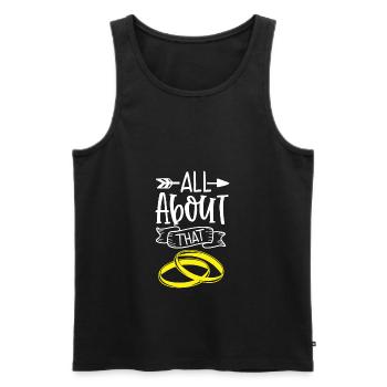Marry - Men's Premium Organic Tank Top - black - Front - Michal (187cm)