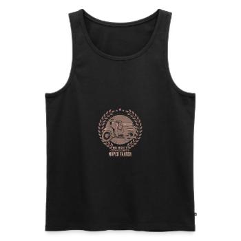 Ostalgie Schwalbe Simson Suhl DDR Moped - Männer Premium Bio Tank Top - Schwarz - Vorne - AI Model Male 178 light (178cm)