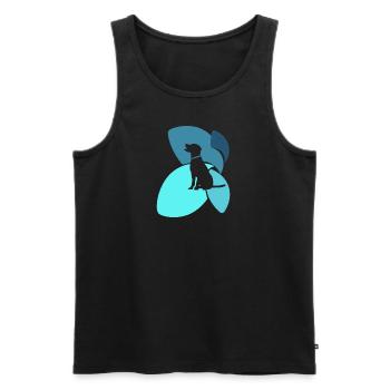 Dog trainer dog training - Men's Premium Organic Tank Top - black - Front - Michal (187cm)