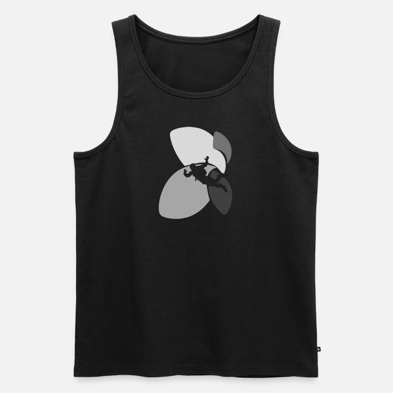 Skydiving Luft - Männer Premium Bio Tank Top - Schwarz