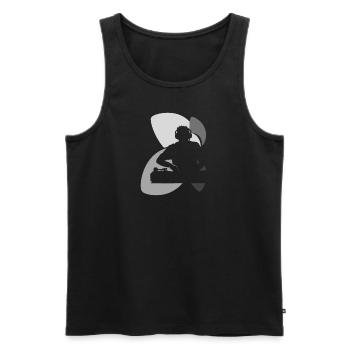 DJ House - Männer Premium Bio Tank Top - Schwarz - Vorne - AI Model Male 178 light (178cm)