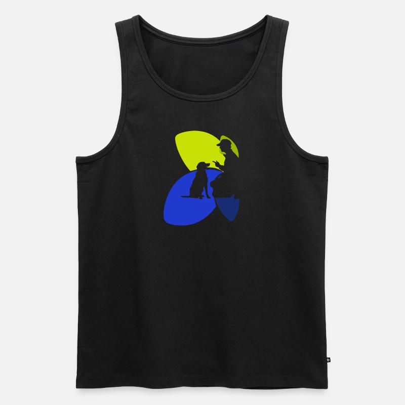 Hundeschule Hundetrainer - Männer Premium Bio Tank Top - Schwarz