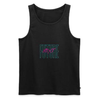 Future next - Männer Premium Bio Tank Top - Schwarz - Vorne - Michal (187cm)
