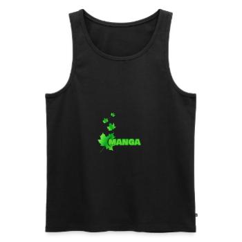 Maple leaf for manga - Men's Premium Organic Tank Top - black - Front - AI Model Male 178 light (178cm)