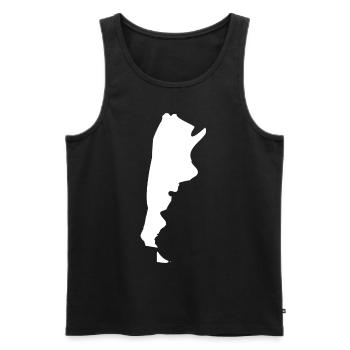 Argentinien Landkarte Flagge - Männer Premium Bio Tank Top - Schwarz - Vorne - Michal (187cm)