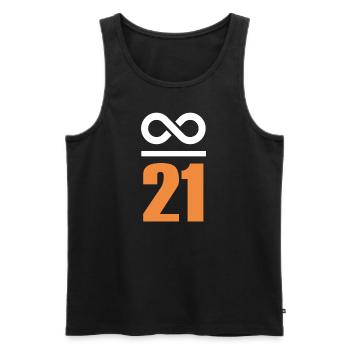 Bitcoin Sprüche Wertspeicher Unendlich 21 - Männer Premium Bio Tank Top - Schwarz - Vorne - AI Model Male 178 light (178cm)