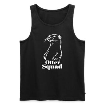 Otter Squad Jolie loutre de mer - Débardeur bio Premium Homme - noir - Devant - AI Model Male 178 light (178cm)
