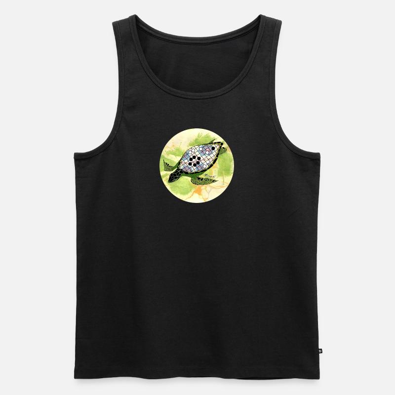 Der Schildkrötenpanzer - Männer Premium Bio Tank Top - Schwarz