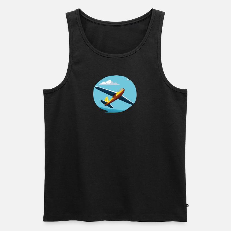 YellowGlider - Männer Premium Bio Tank Top - Schwarz