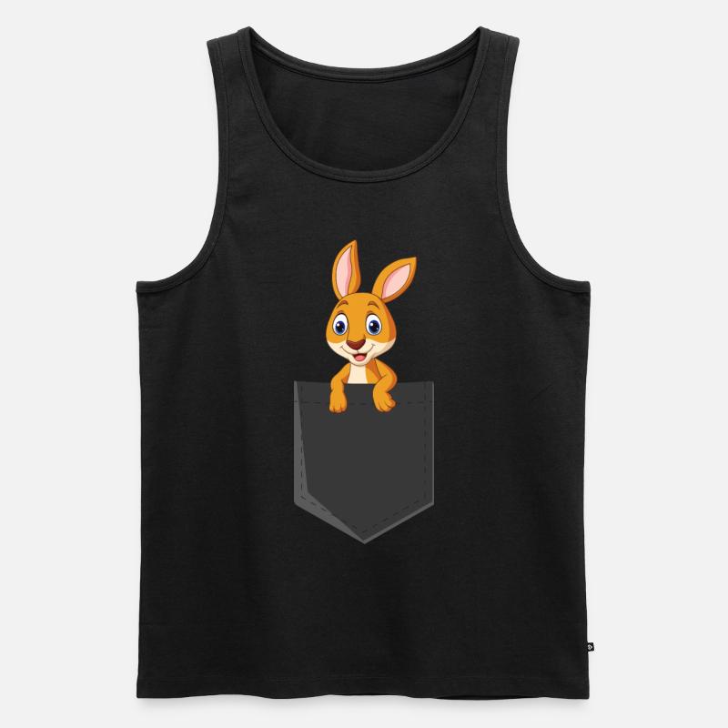 känguru - Männer Premium Bio Tank Top - Schwarz