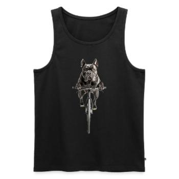 Cane Corso - Männer Premium Bio Tank Top - Schwarz - Vorne - Michal (187cm)