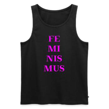 Feminismus Geschenkidee Feministin feministisch - Männer Premium Bio Tank Top - Schwarz - Vorne - Michal (187cm)