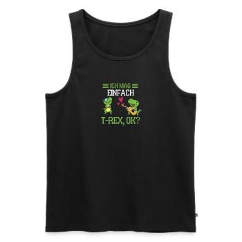 Tierliebhaber Dinosaurier Geschenk Lustiges T Rex - Männer Premium Bio Tank Top - Schwarz - Vorne - Michal (187cm)