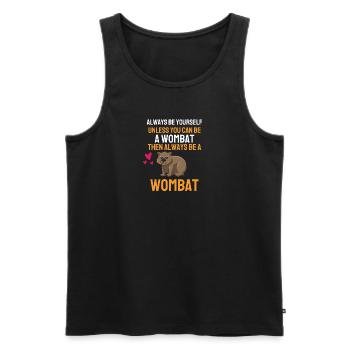 Australie Animal Lovers Cadeau Wombat Drôle - Débardeur bio Premium Homme - noir - Devant - Michal (187cm)