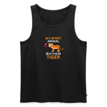 Dschungel Tier Raubtier Geschenk Lustiges Tiger - Männer Premium Bio Tank Top - Schwarz - Vorne - AI Model Male 178 light (178cm)