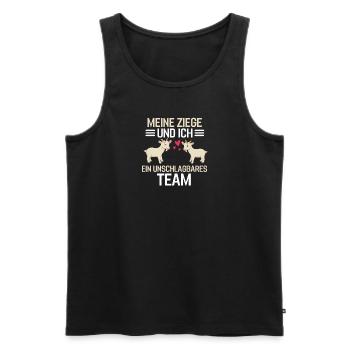 Tierliebhaber Bauernhof Tier Geschenk Bauer Ziege - Männer Premium Bio Tank Top - Schwarz - Vorne - Michal (187cm)