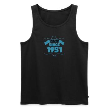 72. Geburtstags Party Geschenk Charmant seit 1951 - Männer Premium Bio Tank Top - Schwarz - Vorne - Michal (187cm)