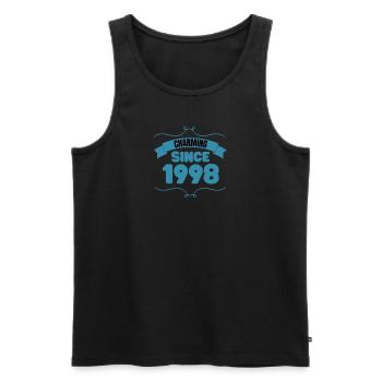25. Geburtstags Party Geschenk Charmant seit 1998 - Männer Premium Bio Tank Top - Schwarz - Vorne - Michal (187cm)