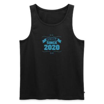 3. Geburtstag Geschenk Spektakulär seit 2020 - Männer Premium Bio Tank Top - Schwarz - Vorne - Michal (187cm)