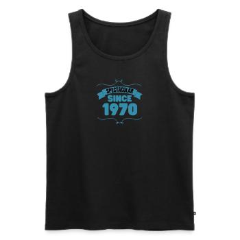 Cadeau 53e anniversaire Spectaculaire depuis 1970 - Débardeur bio Premium Homme - noir - Devant - Michal (187cm)