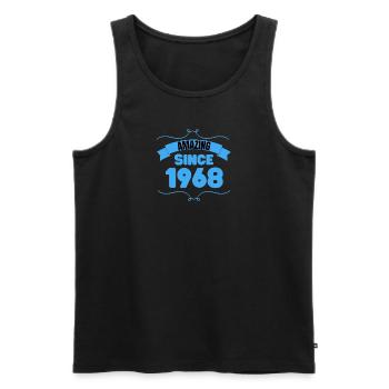 55. Geburtstag Geschenk Unglaublich seit 1968 - Männer Premium Bio Tank Top - Schwarz - Vorne - Michal (187cm)
