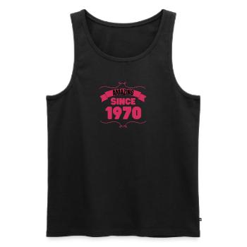 53. Geburtstag Geschenk Unglaublich seit 1970 - Männer Premium Bio Tank Top - Schwarz - Vorne - Michal (187cm)