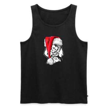 Santa Drahthaar Vizsla Weihnachten Hunde Wilsigns - Männer Premium Bio Tank Top - Schwarz - Vorne - Michal (187cm)