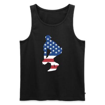 Sport Us Flag Baseball - Débardeur bio Premium Homme - noir - Devant - Michal (187cm)