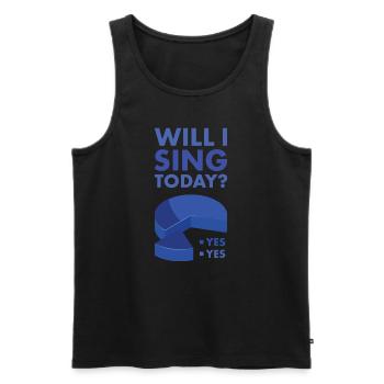 Singer Will I Dance Today - Männer Premium Bio Tank Top - Schwarz - Vorne - AI Model Male 178 light (178cm)