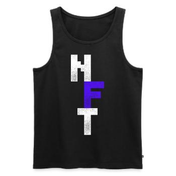 Vintage Cryptocurrency Crypto Trader Art NFT - Männer Premium Bio Tank Top - Schwarz - Vorne - AI Model Male 178 light (178cm)