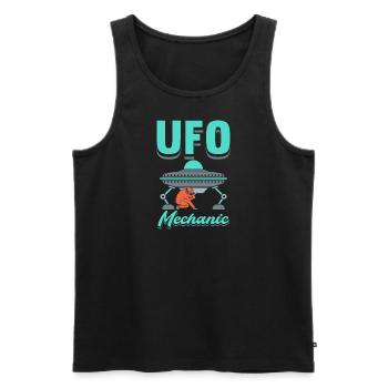 UFO-Mechaniker - Männer Premium Bio Tank Top - Schwarz - Vorne - AI Model Male 178 light (178cm)