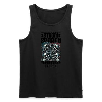 Energiewende Strom Sparen Verbrenner Fahren - Männer Premium Bio Tank Top - Schwarz - Vorne - AI Model Male 178 light (178cm)
