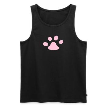 Linke Katzenpfote links cat paw jelly beans - Männer Premium Bio Tank Top - Schwarz - Vorne - Michal (187cm)