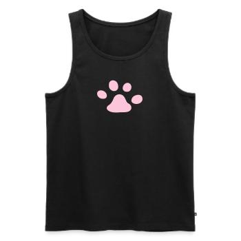 Droite chat patte droite chat patateux haricots - Débardeur bio Premium Homme - noir - Devant - Michal (187cm)