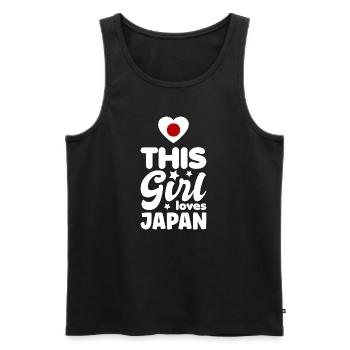 Drapeau du Japon utilisé Look Nihon Drapeau japonais - Débardeur bio Premium Homme - noir - Devant - Michal (187cm)