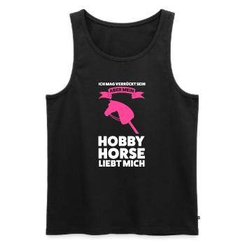 Hobby Horsing Pferd Hobby Horse Geschenk - Männer Premium Bio Tank Top - Schwarz - Vorne - Michal (187cm)