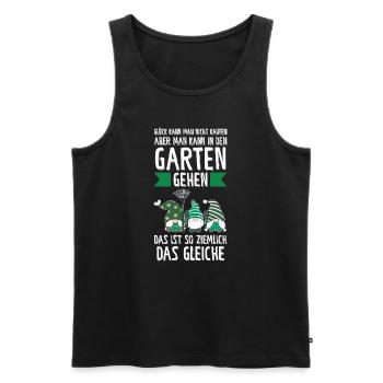 Garten-arbeit Gnome Gärtnerei Geschenk - Männer Premium Bio Tank Top - Schwarz - Vorne - AI Model Male 178 light (178cm)