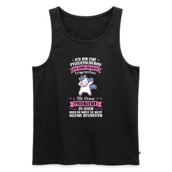 Krankenhaus Pflegefachfrau Pflegerin Geschenk - Männer Premium Bio Tank Top - Schwarz - Vorne - Michal (187cm)