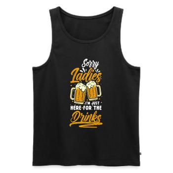 Alcohol Alcohol Excess Weekend - Men's Premium Organic Tank Top - black - Front - AI Model Male 178 light (178cm)