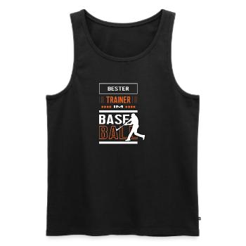Bester Baseball Trainer Baseballtrainer Training - Männer Premium Bio Tank Top - Schwarz - Vorne - AI Model Male 178 light (178cm)