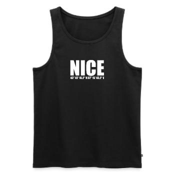 Nice coordinates - Men's Premium Organic Tank Top - black - Front - Michal (187cm)