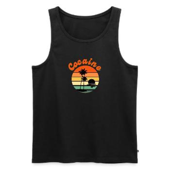 Cocaine - Männer Premium Bio Tank Top - Schwarz - Vorne - AI Model Male 178 light (178cm)