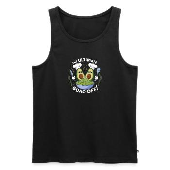 Das Ultimative Avocado Guac-Off - Männer Premium Bio Tank Top - Schwarz - Vorne - AI Model Male 178 light (178cm)