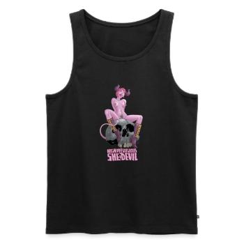 She-Devil 3 - Männer Premium Bio Tank Top - Schwarz - Vorne - AI Model Male 178 light (178cm)